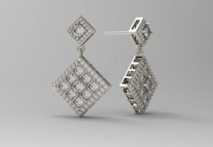 princess diamond earrings E-650-116 (2)